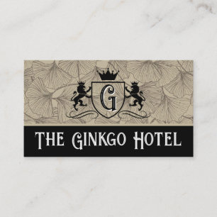 Royal Lions Crest ginkgopatroon Visitekaartje