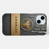 🦅 Royal Liquid Gouden Adelaar Metallic Drip Luxe Case-Mate iPhone Case (Achterkant (horizontaal))