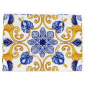 Royal Lisbon Scrollwork  Elegant Portuguese Blue  Groot Cadeauzakje (Achterkant)