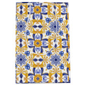 Royal Lisbon Scrollwork Elegant Portuguese Blue Medium Cadeauzakje (Voorkant)