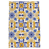 Royal Lisbon Scrollwork Elegant Portuguese Blue Medium Cadeauzakje (Achterkant)