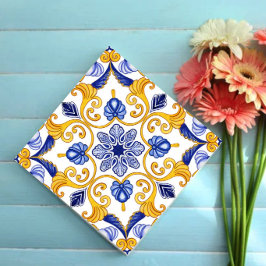 Royal Lisbon Scrollwork Elegant Portuguese Blue Tegeltje