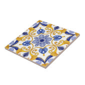 Royal Lisbon Scrollwork Elegant Portuguese Blue Tegeltje (Zijkant)