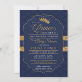Royal Little Prince Baby shower Invitation Kaart (Voorkant)