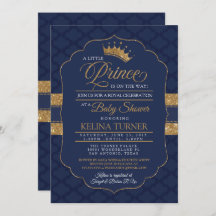 Royal Little Prince Baby shower Invitation