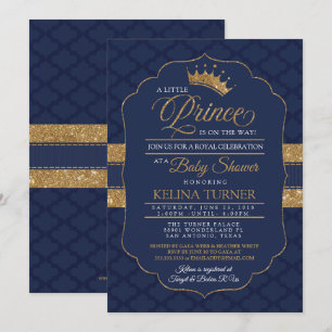 Royal Little Prince Baby shower Invitation Kaart