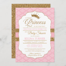 Royal Little Princess Pink Baby shower Invitation
