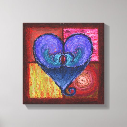 Royal Lustrous Heart Wrapped Canvas Afdruk (Voorkant)