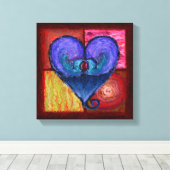 Royal Lustrous Heart Wrapped Canvas Afdruk (Insitu (Houten vloer))