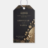Royal & Luxe Gouden Bloemen Islamitische Dank u Cadeaulabel (Voorkant)