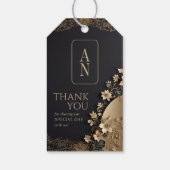 Royal & Luxe Gouden Bloemen Islamitische Dank u Cadeaulabel (Achterkant)