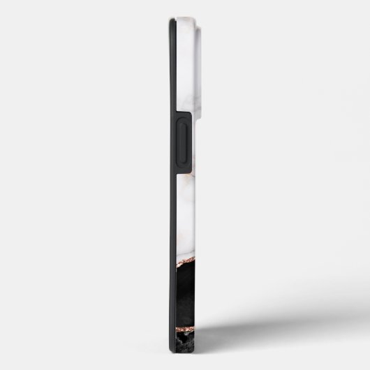 Royal Luxury Black Agate Gold Custom Name Monogram Case-Mate iPhone Case (Achterkant / Rechts)