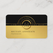 Royal Luxury Gold Round Abstract Professional Visitekaartje (Voorkant)