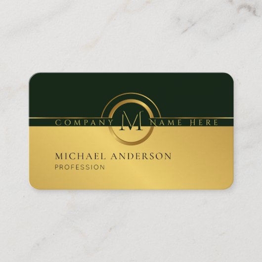 Royal Luxury Golden Round Abstract Professional Bu Visitekaartje (Voorkant)