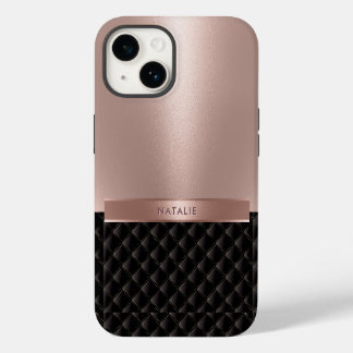 Royal Luxury Rose Gold Aangepaste Naam iPhone 14 Hoesje