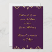 Royal Luxury Save the Date Uitnodigingen voor foto (Achterkant)