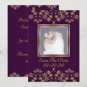 Royal Luxury Save the Date Uitnodigingen voor foto (Voorkant / Achterkant)