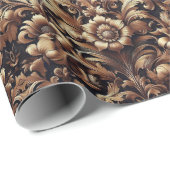 Royal Luxury wrapping papier maroon en goud (Rol Hoek)