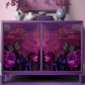  Royal Magenta Blooms Twilight Decoupage Tissuepapier