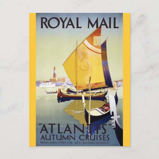Royal Mail "Atlantis" Autumn Cruises Briefkaart (Voorkant)