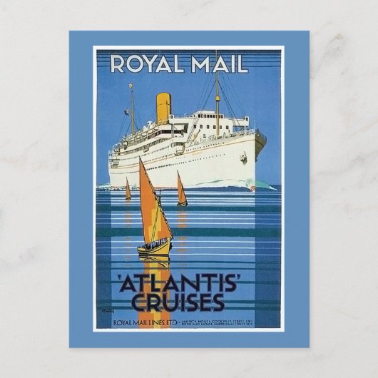 Royal Mail :Atlantis Cruises" Briefkaart (Voorkant)