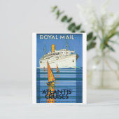 Royal Mail "Atlantis Cruises" Briefkaart (Staand voorkant)