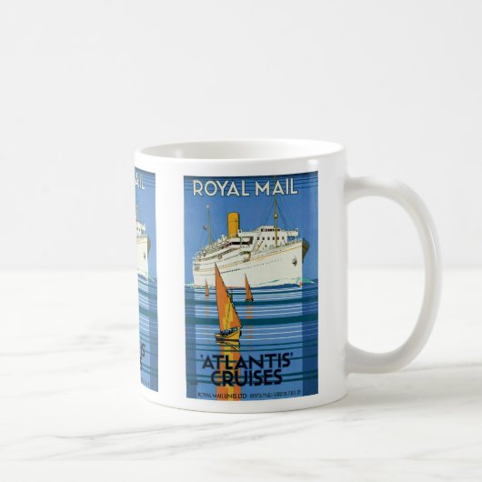 Royal Mail "Atlantis Cruises" Koffiemok (Rechts)