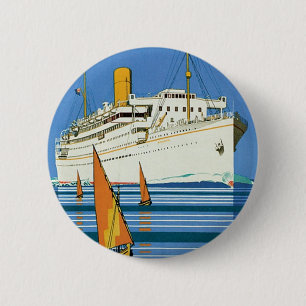 Royal Mail "Atlantis Cruises" Ronde Button 5,7 Cm