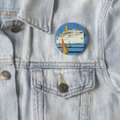 Royal Mail "Atlantis Cruises" Ronde Button 5,7 Cm (In situ)