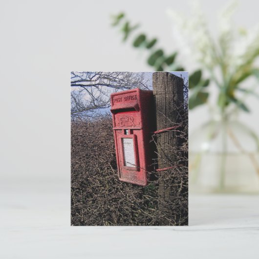Royal Mail-brievenbus platteland Engels platteland Briefkaart (Staand voorkant)
