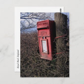 Royal Mail-brievenbus platteland Engels platteland Briefkaart (Voorkant / Achterkant)