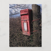 Royal Mail-brievenbus platteland Engels platteland Briefkaart (Voorkant)