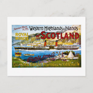Royal Mail Steamers Scotland Glasgow  Briefkaart