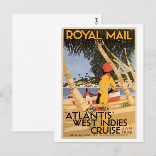Royal Main Atlantis West Indies Cruise Jan Briefkaart (Voorkant / Achterkant)
