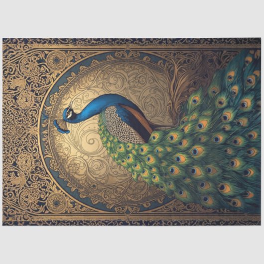  Royal Majestic Peacock R Facing Tissuepapier (Voorkant)