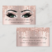Royal Makeup Artist Lashes Confetti Drip Green Eye Visitekaartje (Voorkant / Achterkant)