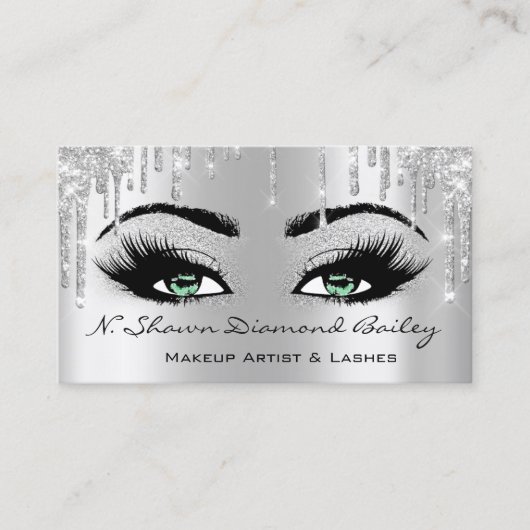 Royal Makeup Artist Lashes Roos Drip Green Grey Visitekaartje (Voorkant)