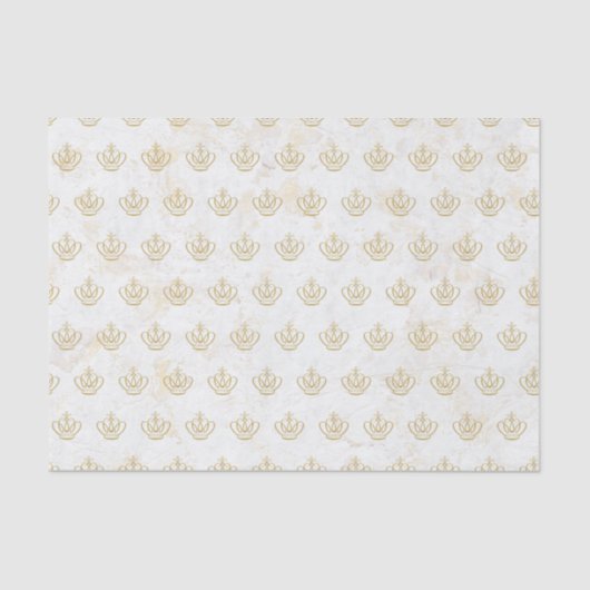Royal Marble Gold Crown Gift Tissue Paper Tissuepapier (Voorkant)