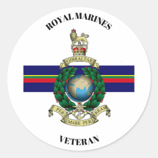 Royal Marines Veteran Ronde Sticker