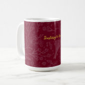 Royal Maroon Aanpasbaar Koffiemok (Voorkant links)