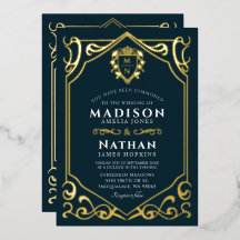 Royal Medieval Fantasy Monogram Weddenschap