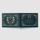 Royal Medieval Fantasy Monogram Weddenschap Gastenboek (Volledig)