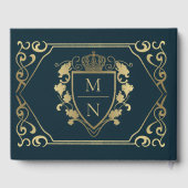 Royal Medieval Fantasy Monogram Weddenschap Gastenboek (Achterkant)