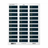 Royal Medieval Fantasy Monogram Weddenschap Label (Full Sheet)