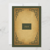 Royal Medieval Scroll Wedding Kaart (Achterkant)