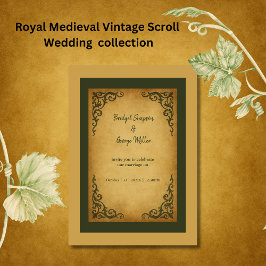 Royal Medieval  Scroll Wedding Kaart