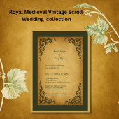 Royal Medieval  Scroll Wedding Kaart