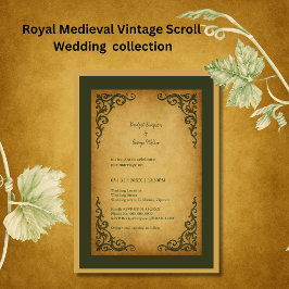 Royal Medieval  Scroll Wedding Kaart