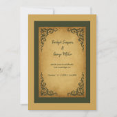 Royal Medieval Scroll Wedding Kaart (Voorkant)