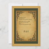 Royal Medieval Scroll Wedding Kaart (Achterkant)